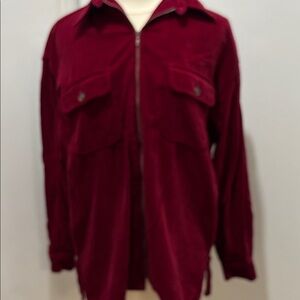 Jones New York Deep Red Shirt Jacket
